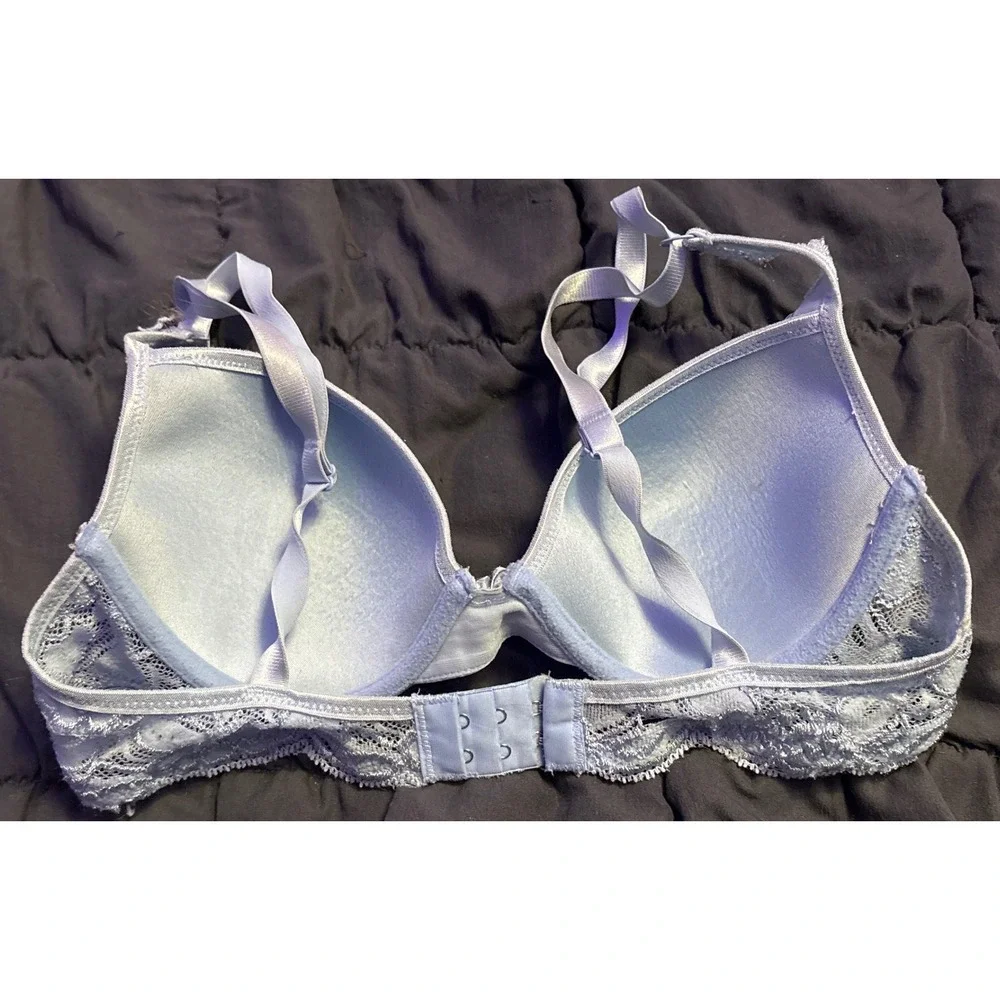 Women's Lace Push Up Bra Light Blue Size 34B